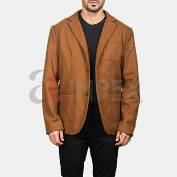Men Leather Blazer