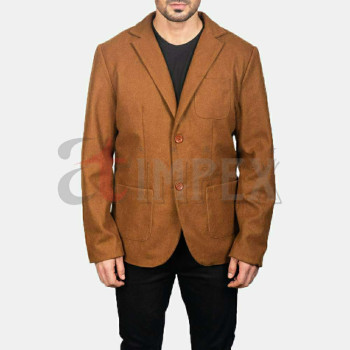 Men Leather Blazer