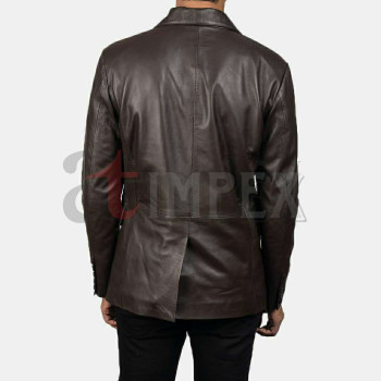 Men Leather Blazer