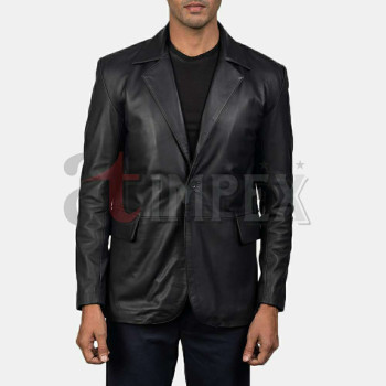Men Leather Blazer