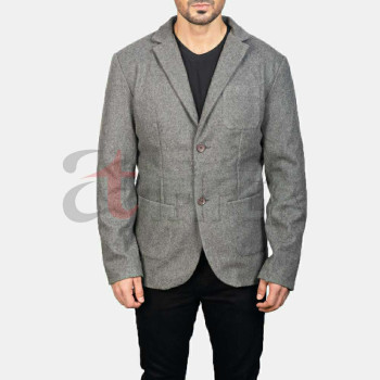 Men Leather Blazer